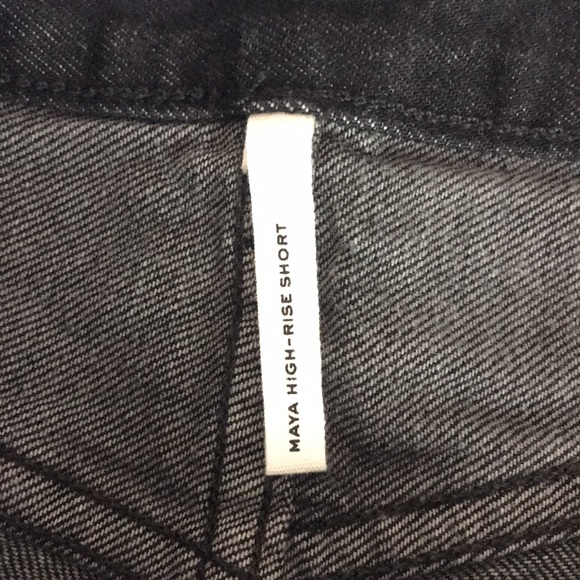 Rag & Bone Maya High Rise Shorts in Black Denim Size 29 NWT - Picture 8 of 9